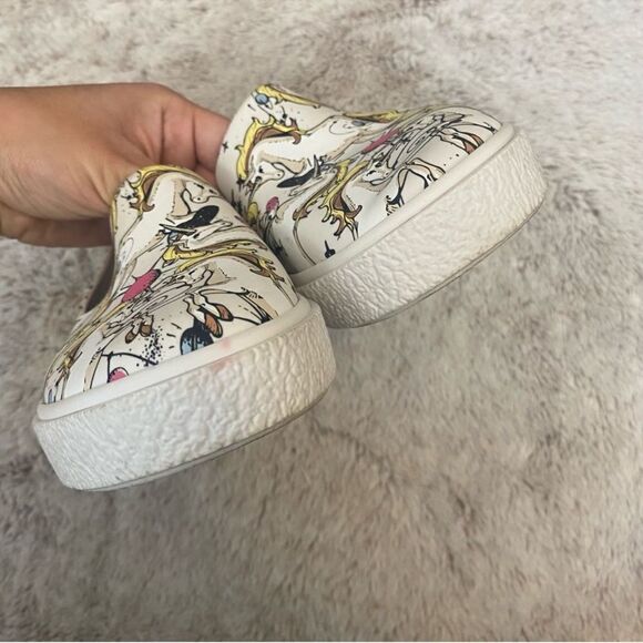 Melissa Ground Slip On Womens Size 6 White Unicorn Low Casual Sneaker Shoes - Picture 4 of 9